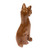 Marble sculpture, 'Chestnut Fabulous Feline' - Modern Cat-Themed Marble Sculpture for Tabletop Desk Shelf (image 2e) thumbail