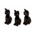 Marble figurines, 'Purrs at Night' (set of 3) - Dark-Palette Hand-Carved 3-Piece Cat Marble Figurine Set thumbail