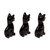 Marble figurines, 'Purrs at Night' (set of 3) - Dark-Palette Hand-Carved 3-Piece Cat Marble Figurine Set (image 2d) thumbail