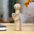 Marble figurine, 'Angel of Earth' - Minimalist Hand-Carved Brown Marble Figurine Made in Mexico (image 2) thumbail