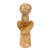 Marble figurine, 'Angel of Earth' - Minimalist Hand-Carved Brown Marble Figurine Made in Mexico thumbail