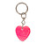 Onyx keychain, 'Lovely in Pink' - Romantic Hand-Carved Heart-Shaped Onyx Keychain in Pink thumbail