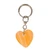 Onyx keychain, 'Lovely in Melon' - Artisan-Made Hand-Carved Heart-Shaped Orange Onyx Keychain thumbail