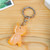 Onyx keychain, 'Feline Melon' - Cat-Themed Artisan-Made Natural Onyx Keychain in a Melon Hue (image 2) thumbail