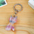 Onyx keychain, 'Feline Everyday' - Artisan-Made Natural Onyx Cat Keychain in Multicolor Hues (image 2) thumbail