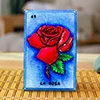 Decoupage wood wall art, 'Loteria Rose' - Loteria-Themed Decoupage Pinewood Rose Wall Art from Mexico