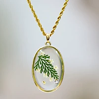 Gold-plated natural leaf pendant necklace, 'Ethereal Nature' - Sylvan-Themed 24k Gold-Plated Natural Leaf Pendant Necklace