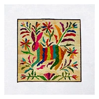 Natural fiber wall art, 'Wild Tenderness' - Nature-Inspired Whimsical Popotillo Fiber Bunny Wall Art