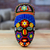 'Jicuri Crown,' mask  - Hand Crafted Mexican Hand Beaded Papier Mache Mask