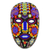 Beaded mask, 'Blue Deer with Corn' - Huichol Handmade Mask Multicolor Beaded Folk Art (image 2a) thumbail