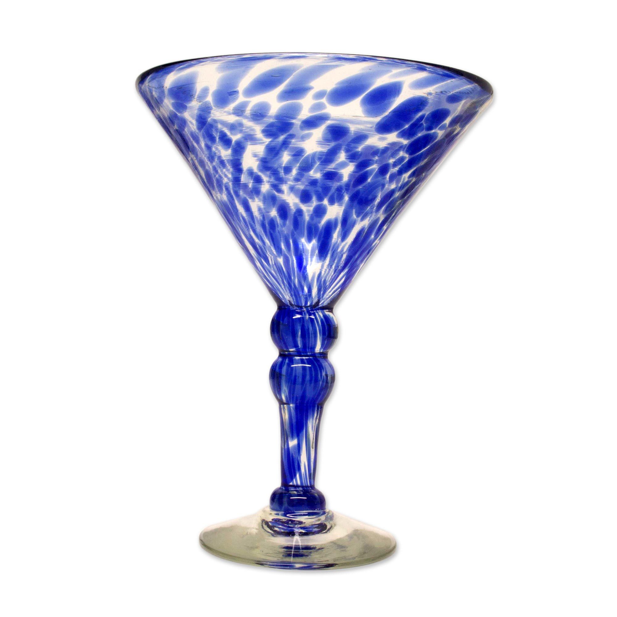 UNICEF Market Mexican Hand Blown Martini Glasses (Set of 6