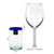 Blown glass juice glasses, 'Cobalt Classics' (set of 6) - Six Fair Trade Handblown Recycled Juice Glasses Drinkware (image 2j) thumbail