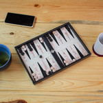 Backgammon set, 'Rustic Marble' - Hand Made Marble Backgammon Set from Mexico
