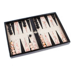Backgammon set, 'Rustic Marble' - Hand Made Marble Backgammon Set from Mexico