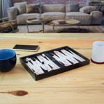 Backgammon set, 'Rustic Marble' - Hand Made Marble Backgammon Set from Mexico