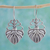 Sterling silver dangle earrings, 'Sacred Heart' - Sterling silver dangle earrings thumbail