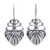 Sterling silver dangle earrings, 'Sacred Heart' - Sterling silver dangle earrings (image 2a) thumbail