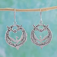 Featured review for Sterling silver dangle earrings, Peace Doves