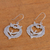 Sterling silver dangle earrings, 'Peace Doves' - Handcrafted Sterling Silver Dangle Bird Earrings