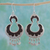 Sterling silver dangle earrings, 'Half Moons' - Sterling silver dangle earrings thumbail