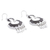 Sterling silver dangle earrings, 'Half Moons' - Sterling silver dangle earrings (image 2d) thumbail
