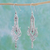 Sterling silver dangle earrings, 'Long Lace' - Sterling Silver Dangle Earrings (image 2b) thumbail
