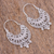 Sterling silver hoop earrings, 'Curlicue' - Sterling Silver Filigree Earrings from Mexico (image 2b) thumbail