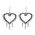 Pendientes de corazón de plata de primera ley - Pendientes de corazón de plata de ley para los románticos
