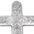 Aluminum cross, 'Hearts' - Aluminum cross