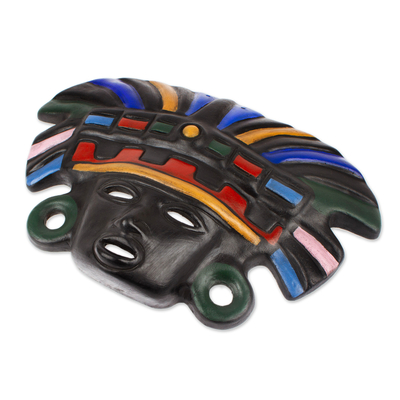 Ceramic mask, 'Aztec Warrior' - Ceramic mask