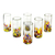 Highball glasses, 'Confetti' (set of 6) - Colorful Handblown Glass Highball Cocktail (Set of 6)