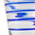 Wine glasses, 'Cobalt Spirals' (set of 6) - Handblown Recycled Glass Six Striped Blue Wine Glasses (image 2d) thumbail