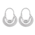 Sterling silver hoop earrings, 'Floral Crescent' - Women's Floral Sterling Silver Hoop Earrings thumbail