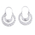 Sterling silver hoop earrings, 'Floral Hoops' - Floral Sterling Silver Hoop Earrings (image 2a) thumbail