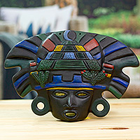 Ceramic mask, 'Warrior of the Night'  - Ceramic mask