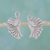 Sterling silver drop earrings, 'On Doves' Wings' - Sterling Silver Button Bird Earrings thumbail