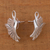 Sterling silver drop earrings, 'On Doves' Wings' - Sterling Silver Button Bird Earrings (image 2c) thumbail