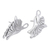 Sterling silver drop earrings, 'On Doves' Wings' - Sterling Silver Button Bird Earrings (image 2d) thumbail