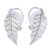 Sterling silver drop earrings, 'Silver Vineyard' - Sterling Silver Leaf Drop Earrings (image 2a) thumbail