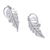 Sterling silver drop earrings, 'Silver Vineyard' - Sterling Silver Leaf Drop Earrings (image 2d) thumbail