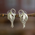 Sterling silver flower earrings, 'Tropical Flower' - Floral Sterling Silver Drop Earrings thumbail