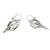 Sterling silver flower earrings, 'Tropical Flower' - Floral Sterling Silver Drop Earrings (image 2a) thumbail