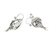 Sterling silver flower earrings, 'Tropical Flower' - Floral Sterling Silver Drop Earrings (image 2b) thumbail
