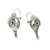 Sterling silver flower earrings, 'Tropical Flower' - Floral Sterling Silver Drop Earrings (image 2c) thumbail