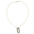 Pearl necklace, 'Elongated Pearl' - Mexico Sterling Silver Pearl Pendant Necklace (image 2b) thumbail