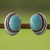 Sterling silver button earrings, 'Blue Moon' - Sterling silver button earrings (image 2c) thumbail