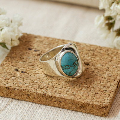 Sterling silver ring, 'Blue Moon' - Sterling silver ring