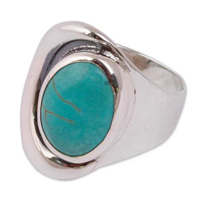 Sterling silver ring, 'Blue Moon' - Sterling silver ring