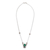 Malachite necklace, 'Healing Crescent' - Sterling Silver and Malachite Necklace (image 2c) thumbail
