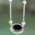 Obsidian pendant necklace, 'Midnight Mirror' - Obsidian pendant necklace (image 2b) thumbail